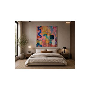 Modern Soyut Renk Patlaması Kanvas Tablo – Çağdaş Abstract Art Duvar Dekoru – Çerçevesiz Premium Baskı Salon, Ofis, Çalışma Odası Ve Yatak Odası Dekorasyonu | Modern Duvar Dekoru | Salon, Yatak Odası 50x70 cm