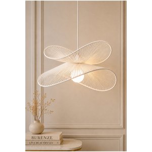 Handmade Sarkıt Avize Aydınlatma İskandinav Oturma Yatak Odası Mutfak Salon Avizesi Rustik Tarz Bohem Beyaz Renk Ekru