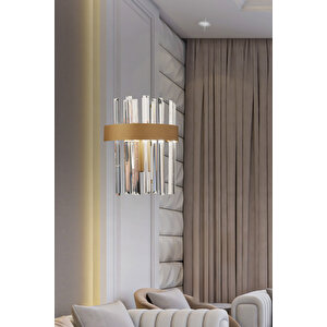 Brampton Ledli 3 Renk Kristal Led Salon-yatak Başı Aplik