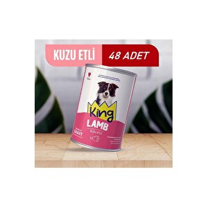 Sos İçerisinde Et Parçacıklı Kuzu Etli Köpek Konservesi 400 Gr 48 Adet
