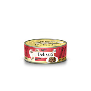 Plus Delizzia / Sos İçinde Parça Etli Dana Etli Yetişkin Kedi Maması 85g X 12 Adet