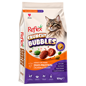 Crunchy Bubble Duo Protein Yetişkin Somonlu Ve Tavuklu Kedi Maması 10 KG