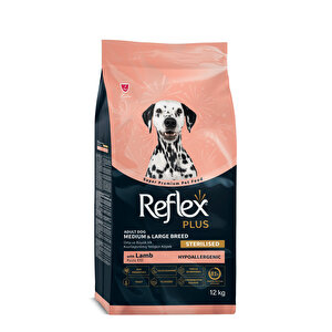 Plus Kuzu Etli Orta Ve Büyük Irk Kısırlaştırılmış Yetişkin Köpek Maması 12 Kg