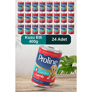 Kuzu Etli Sos İçinde Et Parçacıklı Köpek Konservesi 400g X 24 Adet