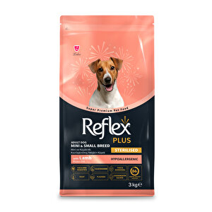 Plus Hypoallergenic Kuzu Etli Mini Irk Kısırlaştırılmış Yetişkin Köpek Maması 3 Kg