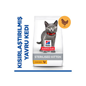 Scıence Plan Sterilised Kitten Tavuklu Kısırlaştırılmış Yavru Kedi Maması 3 Kg