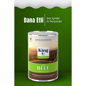 Sos İçerisinde Et Parçacıklı Dana Etli Köpek Konservesi 400 Gr X 12 Adet