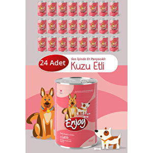 Kuzu Etli Köpek Konservesi Sos İçinde Et Parçacıklı 400 Gr X24