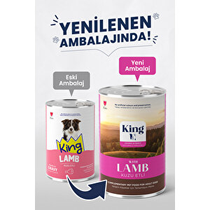 Sos İçerisinde Et Parçacıklı Kuzu Etli Köpek Konservesi 400 G X 24 Adet