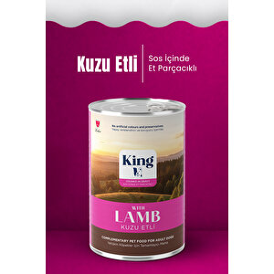 Sos İçerisinde Et Parçacıklı Kuzu Etli Köpek Konservesi 400 G X 24 Adet