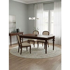 Ariston Antik Ahşap Açılır Mutfak Masası 140cm Ceviz