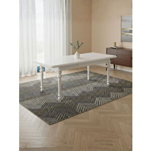 Ariston Ahşap Açılır Mutfak Masası 120cm Beyaz