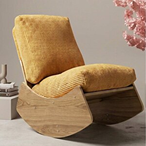 Comfort Sallanır Koltuk Tv Koltuğu Sallanan Berjer Sandalye Sarı