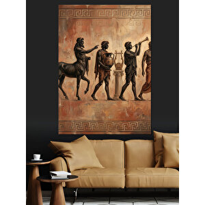 Antik Kap Kacak Taşıyan Figürler Dekoratif Kanvas - Mdf Ahşap Tablo 70x100 cm
