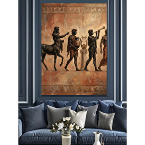Antik Kap Kacak Taşıyan Figürler Dekoratif Kanvas - Mdf Ahşap Tablo 70x100 cm