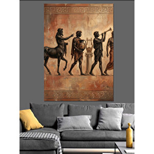 Antik Kap Kacak Taşıyan Figürler Dekoratif Kanvas - Mdf Ahşap Tablo 70x100 cm