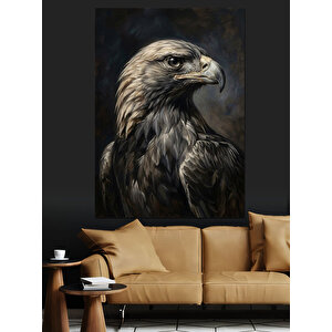 Bakışıyla Güven Veren Görkemli Kartal Dekoratif Kanvas - Mdf Ahşap Tablo 70x100 cm