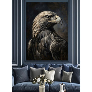 Bakışıyla Güven Veren Görkemli Kartal Dekoratif Kanvas - Mdf Ahşap Tablo 70x100 cm
