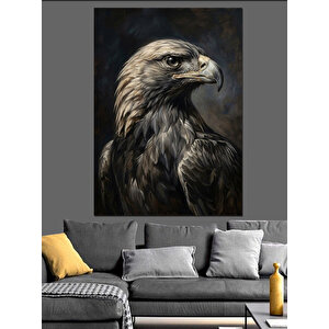 Bakışıyla Güven Veren Görkemli Kartal Dekoratif Kanvas - Mdf Ahşap Tablo 70x100 cm