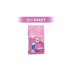 Baby Powder Pudra Kokulu Ince Taneli Kedi Kumu 10 Kg 2 Adet