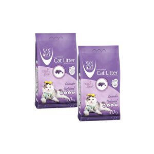 Lavanta Kokulu Ince Taneli Kedi Kumu 10 Kg 2 Adet