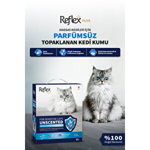 Plus Hassas Kediler Için Parfümsüz Topaklanan Kedi Kumu 10l