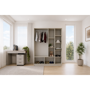 Tocco -alya 4 Kapaklı Gardırop-beyaz