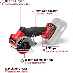 Tp-co 18/76-c Li Bl Solo Akülü Taşlama Makinesi (akü Ve Şarj Cihazı Dahil Değildir) - 4432000