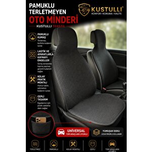 3'lü Pilot Terletmeyen Oto Koltuk Kilim Minder Cepli Model (siyah)