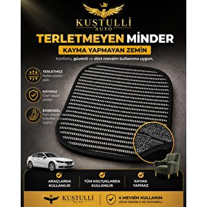 Terletmeyen Kaydırmaz Tekli Minder (siyah/beyaz)
