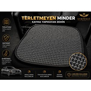 Terletmeyen Kaydırmaz Tekli Minder (gri)
