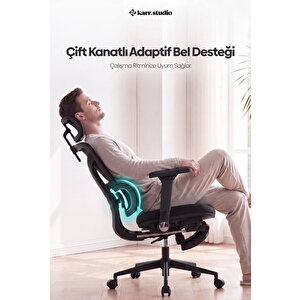 Braga Ergonomik Çalışma Koltuğu - Siyah Siyah