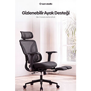 Braga Ergonomik Çalışma Koltuğu - Siyah Siyah