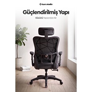Mostar Dayanıklı Çalışma Koltuğu Siyah