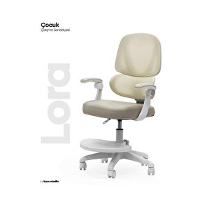 Lora Ergonomik Çocuk Çalışma Sandalyesi - Krem Krem