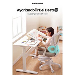 Lora Ergonomik Çocuk Çalışma Sandalyesi - Krem Krem