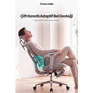 Braga Ergonomik Çalışma Koltuğu - Gri Gri