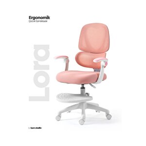 Lora Ergonomik Çocuk Çalışma Sandalyesi - Pembe Pembe
