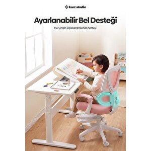 Lora Ergonomik Çocuk Çalışma Sandalyesi - Pembe Pembe