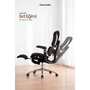 Okawa Titreşimli Masaj Destekli Ergonomik Çalışma Koltuğu - Siyah Siyah