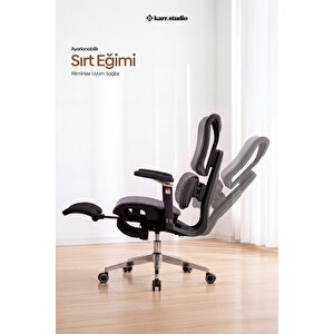 Okawa Titreşimli Masaj Destekli Ergonomik Çalışma Koltuğu - Siyah Siyah