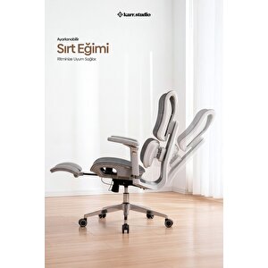 Okawa Titreşimli Masaj Destekli Ergonomik Çalışma Koltuğu - Gri Gri