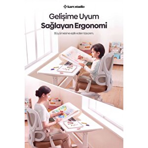 Lora Ergonomik Çocuk Çalışma Sandalyesi - Kahverengi Kahverengi