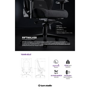 Riftwalker Ergonomik Oyuncu Koltuğu - Siyah
