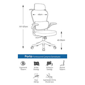 Porto Ergonomik Çalışma Sandalyesi