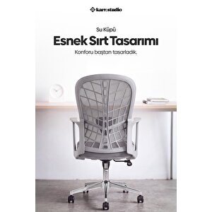 Tiran 3. Nesil Sekreter Koltuğu - Gri Gri