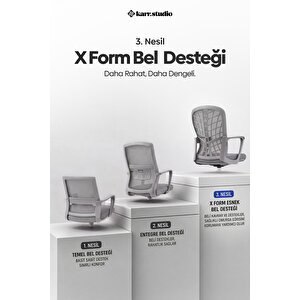 Tiran 3. Nesil Sekreter Koltuğu - Gri Gri
