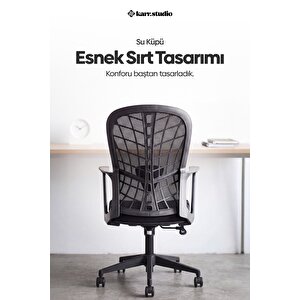 Tiran 3. Nesil Sekreter Koltuğu - Siyah Siyah