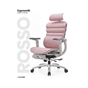 Rosso Ergonomik Çalışma Koltuğu - Pembe Pembe