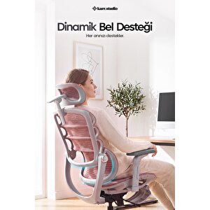 Rosso Ergonomik Çalışma Koltuğu - Pembe Pembe